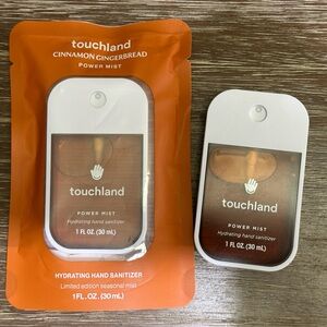 2 TOUCHLAND Power Mist Hydrating Hand Sanitizer Sprays - Cinnamon Gingerbread